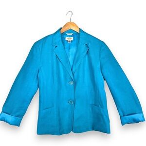 Talbots Vibrant Teal Blazer Size 12